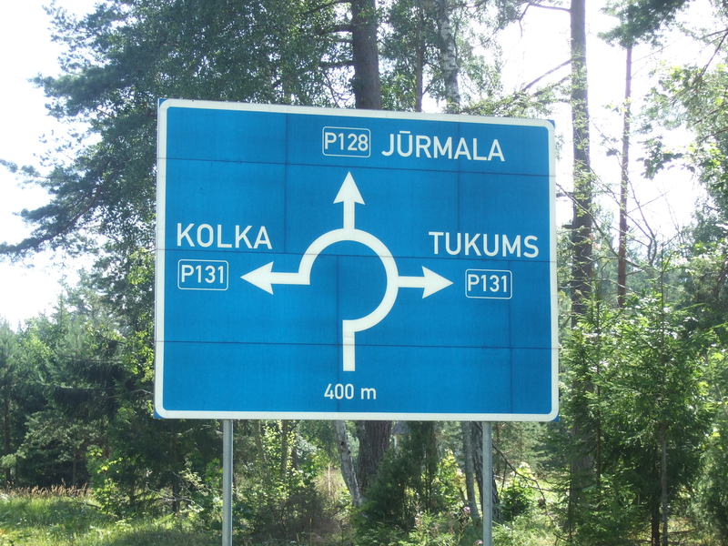 Der Wegweiser nach Jurmala