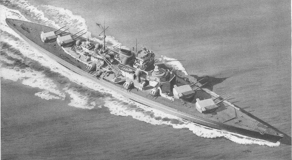 Das deutsche Schlachtschiff TIRPITZ